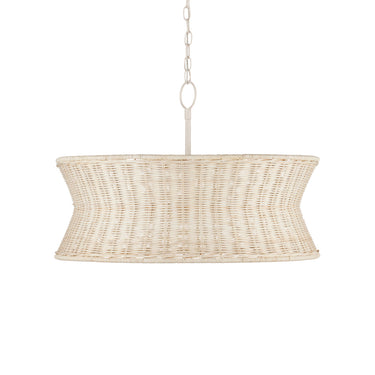 Currey & Company Phebe 28.5" Rattan 4-Light Chandelier 2