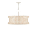 Currey & Company Phebe 28.5" Rattan 4-Light Chandelier 4