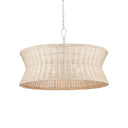 Currey & Company Phebe 28.5" Rattan 4-Light Chandelier 