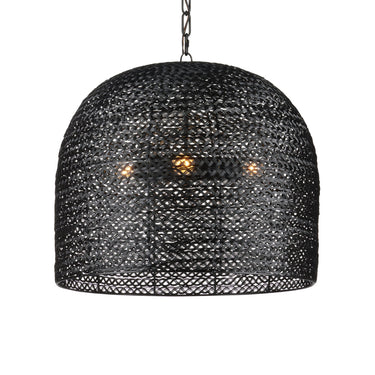 Currey & Company Piero 22" Black 3-Light Chandelier 2