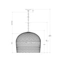 Currey & Company Piero 22" Black 3-Light Chandelier 8