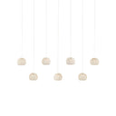 Currey & Company Piero White 7-Light Linear Multi-Drop Pendant 