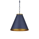 Currey & Company Pierrepont Blue 1-Light Pendant 10