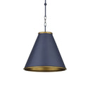 Currey & Company Pierrepont Blue 1-Light Pendant 13