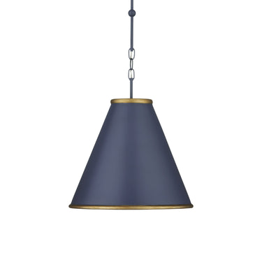 Currey & Company Pierrepont Blue 1-Light Pendant 14