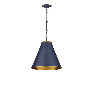 Currey & Company Pierrepont Blue 1-Light Pendant 15