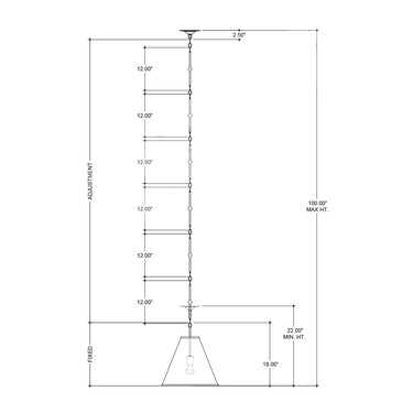 Currey & Company Pierrepont Blue 1-Light Pendant 16