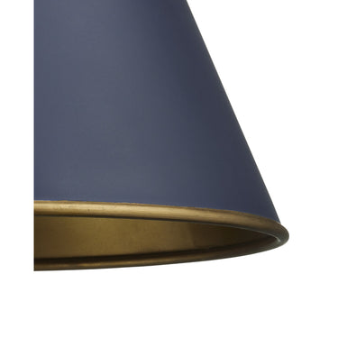 Currey & Company Pierrepont Blue 1-Light Pendant 1