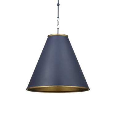 Currey & Company Pierrepont Blue 1-Light Pendant 3