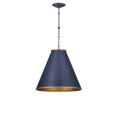 Currey & Company Pierrepont Blue 1-Light Pendant 5