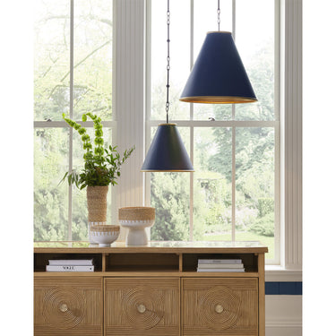 Currey & Company Pierrepont Blue 1-Light Pendant 6