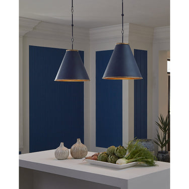 Currey & Company Pierrepont Blue 1-Light Pendant 7
