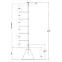 Currey & Company Pierrepont Blue 1-Light Pendant 8