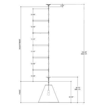 Currey & Company Pierrepont Blue 1-Light Pendant 8
