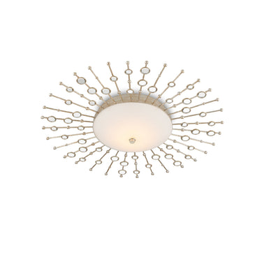 Currey & Company Planisphere 28" Silver LED Flush Mount 3