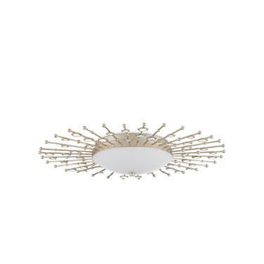 Currey & Company Planisphere 28" Silver LED Flush Mount 4