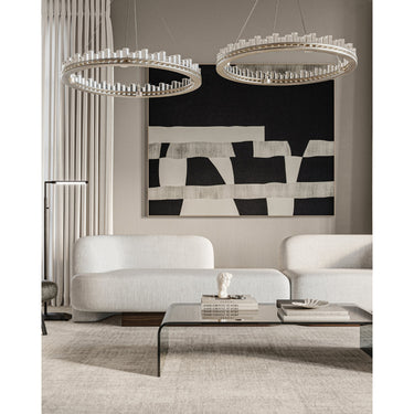 Currey & Company Pleiades 36" Seeded Crystal LED Chandelier 6