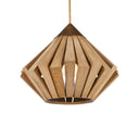 Currey & Company Plunge 18" Wood 1-Light Pendant 2