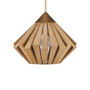 Currey & Company Plunge 18" Wood 1-Light Pendant 3