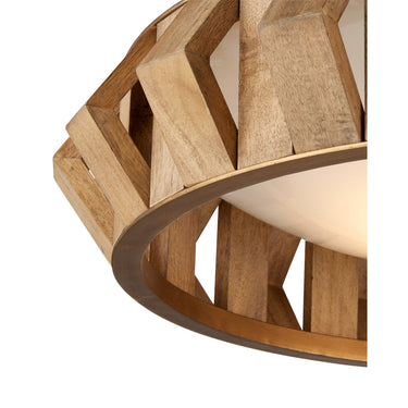 Currey & Company Plunge 30" Wood LED Chandelier 1