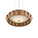 Currey & Company Plunge 30" Wood LED Chandelier 3
