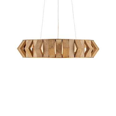 Currey & Company Plunge 30" Wood LED Chandelier 