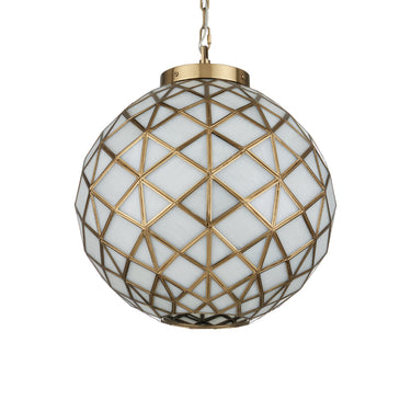 Currey & Company Polyhedron 1-Light Glass Pendant 10