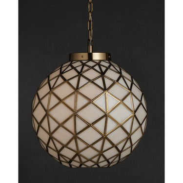 Currey & Company Polyhedron 1-Light Glass Pendant 12