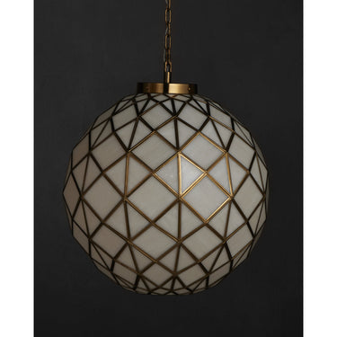 Currey & Company Polyhedron 1-Light Glass Pendant 4