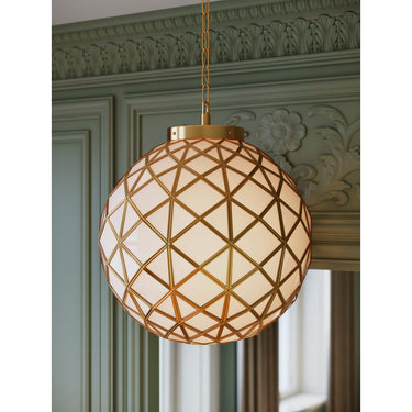 Currey & Company Polyhedron 1-Light Glass Pendant 6
