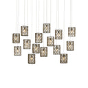 Currey & Company Regatta 15-Light Linear Multi-Drop Pendant 