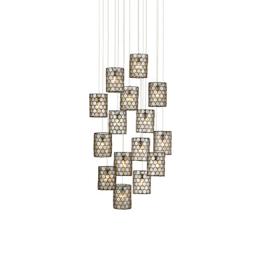 Currey & Company Regatta 15-Light Round Multi-Drop Pendant 