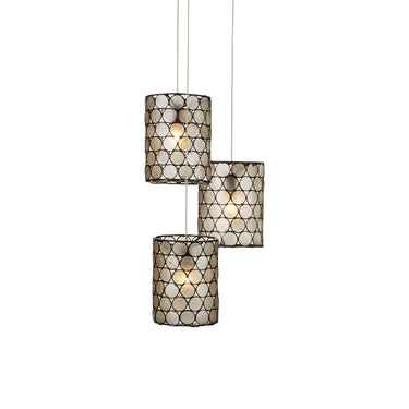 Currey & Company Regatta 3-Light Round Multi-Drop Pendant 