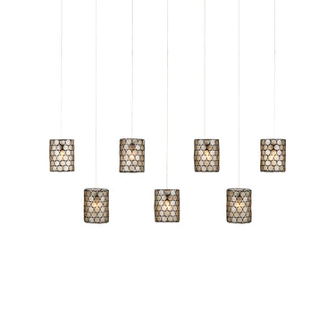 Currey & Company Regatta 7-Light Linear Multi-Drop Pendant 