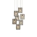 Currey & Company Regatta 7-Light Round Multi-Drop Pendant 