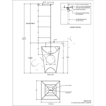 Currey & Company Rochefort Indoor/Outdoor Lantern 17