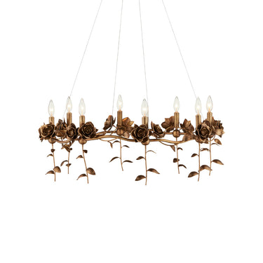 Currey & Company Rosabel 35" Brass 8-Light Chandelier 2
