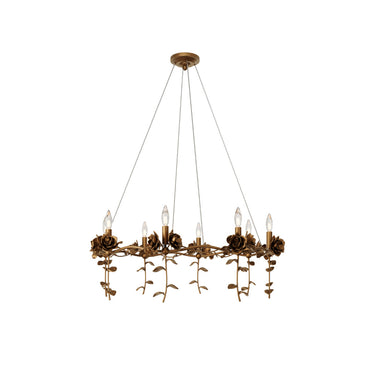 Currey & Company Rosabel 35" Brass 8-Light Chandelier 4