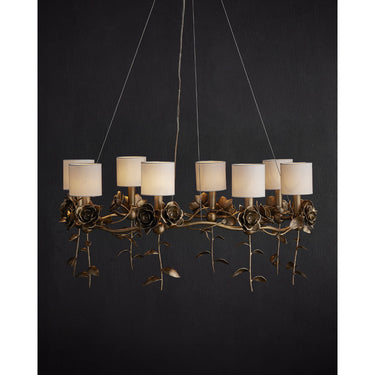 Currey & Company Rosabel 35" Brass 8-Light Chandelier 6