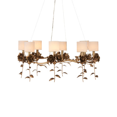 Currey & Company Rosabel 35" Brass 8-Light Chandelier 