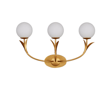 Currey & Company Rossville 3-Light Gold Wall Sconce 3
