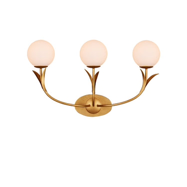 Currey & Company Rossville 3-Light Gold Wall Sconce 