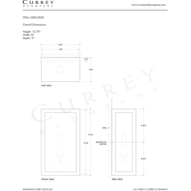 Currey & Company Royster Outdoor 1-Light Wall Sconce 19