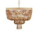 Currey & Company Sabia 28" Beaded 6-Light Chandelier 3