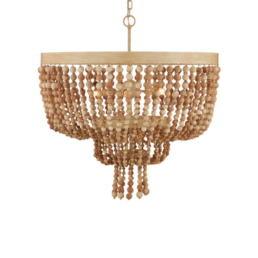 Currey & Company Sabia 28" Beaded 6-Light Chandelier 3