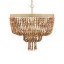 Currey & Company Sabia 28" Beaded 6-Light Chandelier 4