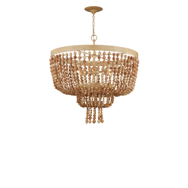Currey & Company Sabia 28" Beaded 6-Light Chandelier 5