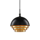 Currey & Company Salviati 17.75" Black Gold 3-Light Pendant 2