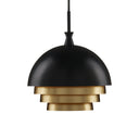Currey & Company Salviati 17.75" Black Gold 3-Light Pendant 3