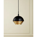 Currey & Company Salviati 17.75" Black Gold 3-Light Pendant 4